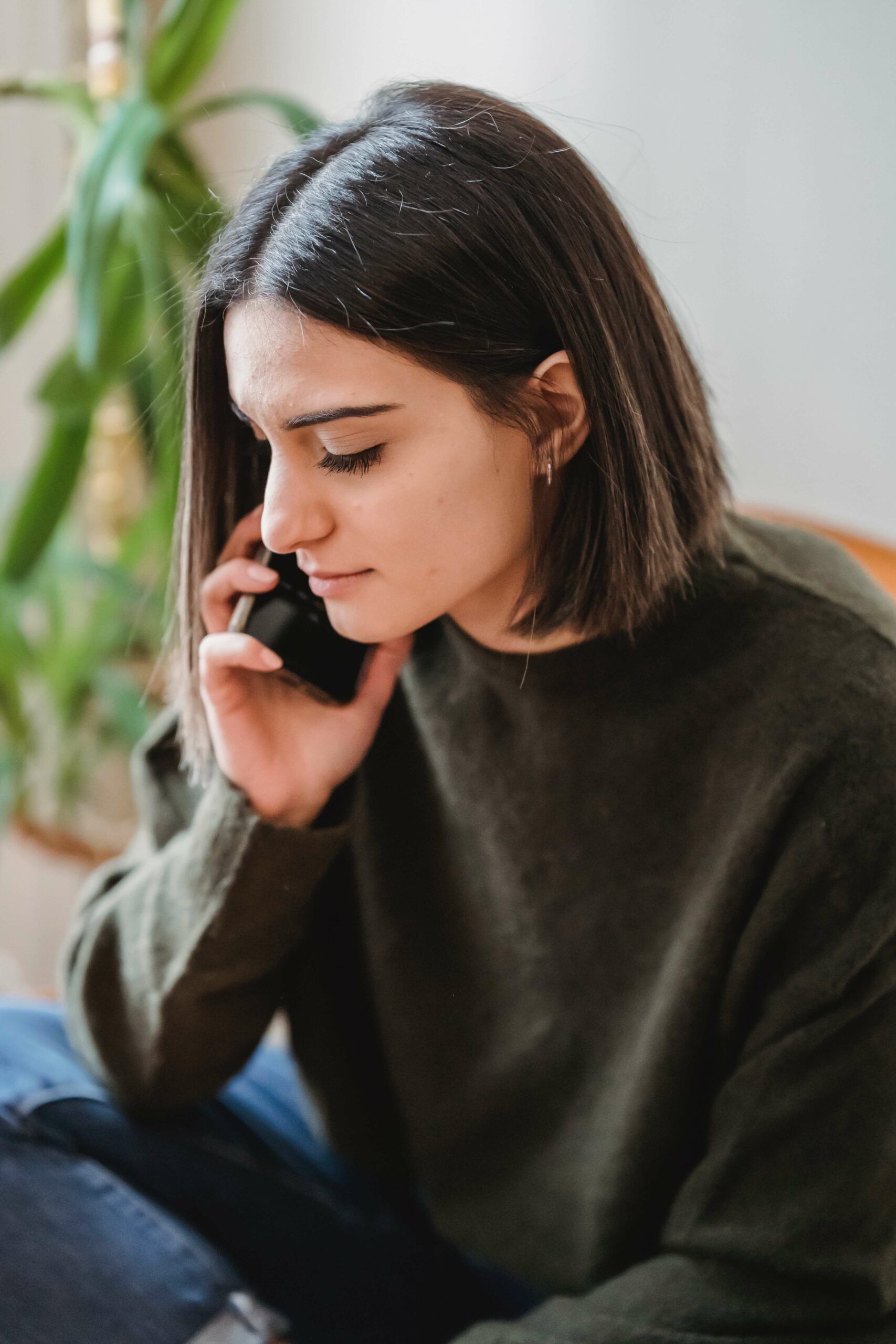 person making phone call